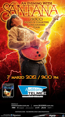 Carlos Santana de vuelta en Guadalajara